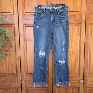 Risen LA Frayed Hem RDP1255 High Waist Distressed Jeans 28/7         Q147